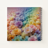 Elegante Rainbow Floral Spiral uniek Notitieboek (Achterkant)
