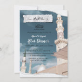 Elegante Ramadan Iftar-uitnodiging met Witte Moske Kaart (Voorkant)