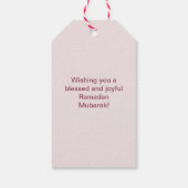 Elegante Ramadan Kareem Aanpassen Cadeaulabel (Achterkant)