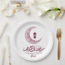 Elegante Ramadan Kareem Custom Papieren Bordje
