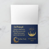 Elegante Ramadan Kareem Eid Mubarak 2025 Groet / Bedankkaart (Binnen)