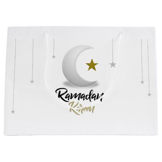 Elegante Ramadan Kareem Halve Maan Ontwerp Islamit Groot Cadeauzakje (Voorkant)