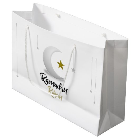 Elegante Ramadan Kareem Halve Maan Ontwerp Islamit Groot Cadeauzakje (Voorkant Gekanteld)
