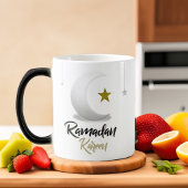 Elegante Ramadan Kareem Halve Maan Ontwerp Islamit Magische Mok