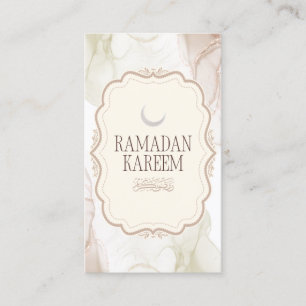 Elegante Ramadan Kareem wenskaart Visitekaartje