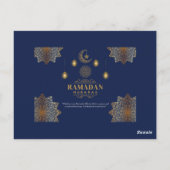 Elegante Ramadan-lantaarn groet Briefkaart (Achterkant)
