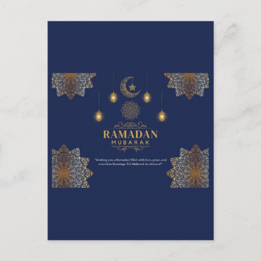 Elegante Ramadan-lantaarn groet Briefkaart (Voorkant)