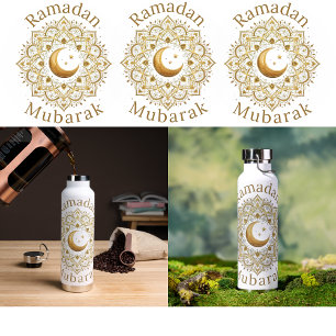 Elegante Ramadan Mubarak islamitische fleskunst Waterfles