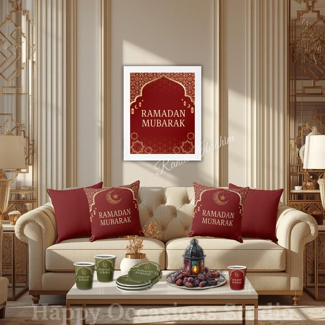 Elegante Ramadan Mubarak Worpillow Kussen (Creator heeft geüpload)