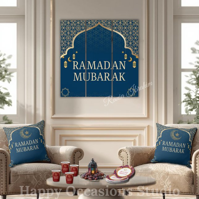 Elegante Ramadan Mubarak Worpkussen Kussen (Creator heeft geüpload)