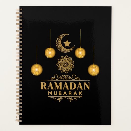 Elegante Ramadan-nachten - Eid Mubarak 2024-vakant Planner (Voorkant)