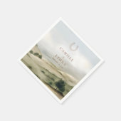 Elegante ranch-huwelijk papieren servetten (Hoek)