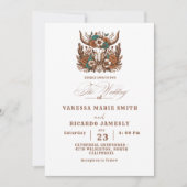 Elegante Ranch Westerne Country Cowboy Wedding Kaart (Voorkant)