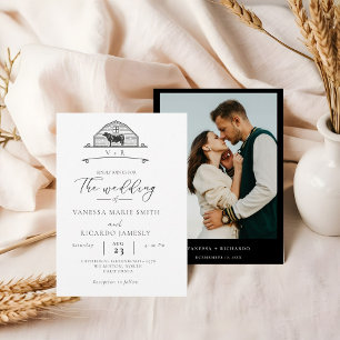 Elegante Ranch Westerne Country Cowboy Wedding Kaart