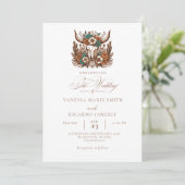 Elegante Ranch Westerne Country Cowboy Wedding Kaart (Staand voorkant)