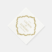 Elegante rand bruiloft cocktail servetten (Goud) (Hoek)