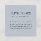 Elegante rand | Fotograaf QR Code Vierkante Visitekaartje (Achterkant)