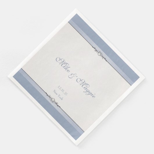 Elegante rand monogram servet (Hoek)