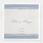 Elegante rand monogram servet (Voorkant)