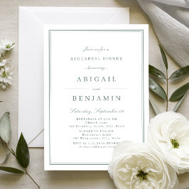 Elegante randen salie minimalist repetitie diner kaart