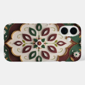 Elegante Rangoli-geïnspireerde Floral Kolam iPhone Case-Mate iPhone Case (Achterkant (horizontaal))
