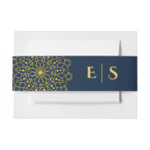 Elegante Rangoli Indiase bruiloft Uitnodigingen Wikkel (Voorkant Voorbeeld)