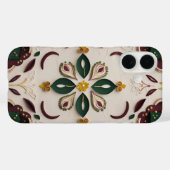 Elegante Rangoli & Kolam Floral iPhone Case (Achterkant (horizontaal))