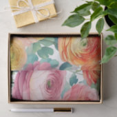 Elegante Ranunculus Bloemen in zachte tinten Tissuepapier (Geschenk)