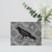 Elegante raven groeten briefkaart (Staand voorkant)