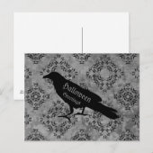 Elegante raven groeten briefkaart (Voorkant / Achterkant)