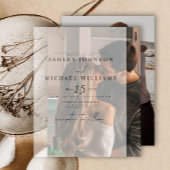 Elegante Real Vellum Overlay Modern 2 foto bruilof Kaart