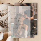 Elegante Real Vellum Overlay Modern 4 foto bruilof Kaart