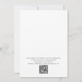 Elegante Real Vellum Overlay QR Code Foto bruiloft Kaart (Achterkant)
