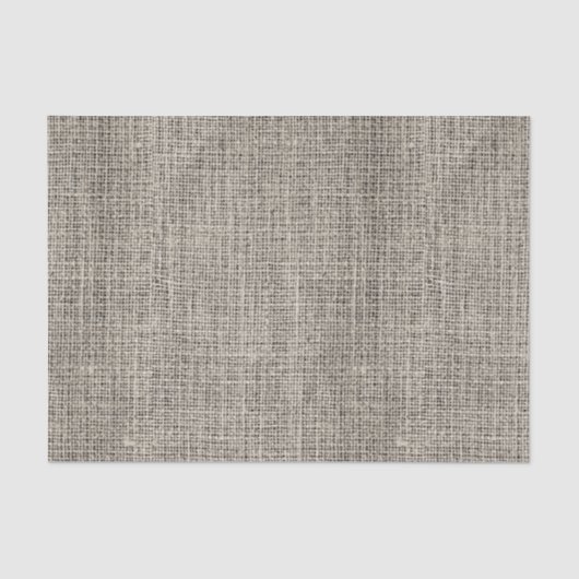 Elegante realistische jute taupe bruiloft chic tissuepapier (Voorkant)
