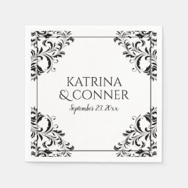 Elegante receptie servetten | Nadine (Black) 2