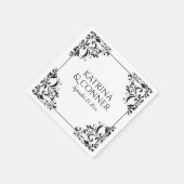 Elegante receptie servetten | Nadine (Black) 2 (Hoek)