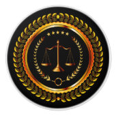 Elegante Recht Schalen van Gerechtigheid Ladeknopp Keramische Knop (Voorkant)