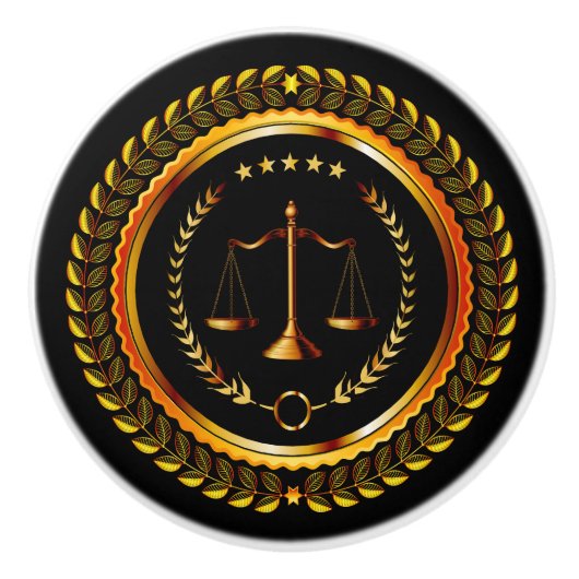 Elegante Recht Schalen van Gerechtigheid Ladeknopp Keramische Knop (Voorkant)