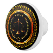 Elegante Recht Schalen van Gerechtigheid Ladeknopp Keramische Knop (Rechts)