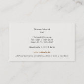 Elegante Rechtsanwalt Imitat schwarzem Leinen Visitekaartje (Achterkant)