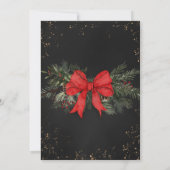 Elegante Red Bow Adult Company Kerstfeest Kaart (Achterkant)