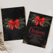 Elegante Red Bow Adult Company Kerstfeest Kaart