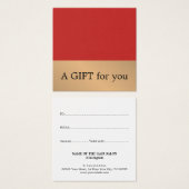 Elegante Red Faux Gold Bold Salon Vierkante Visitekaartjes (Voorkant /achterkant)