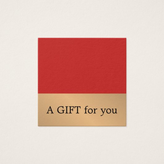 Elegante Red Faux Gold Bold Salon Vierkante Visitekaartjes (Voorkant)