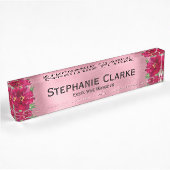 Elegante Red Flower Pink Executive Manager Naambordje