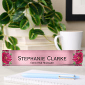 Elegante Red Flower Pink Executive Manager Naambordje