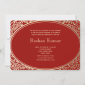 Elegante Red Gold Boy Annaprashan Kaart (Voorkant)