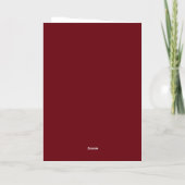 Elegante Red Gold Typography Kerst Kaart (Achterkant)