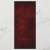 Elegante Red Gold Wedding Menu Rack Kaart (Achterkant)