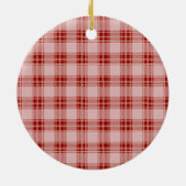 Elegante Red Plaid Familie Kerstfoto Ornament (Achterkant)